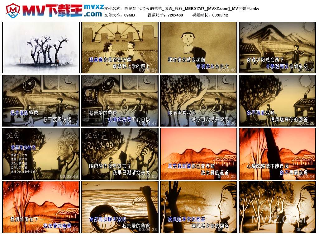 陈宛如-我亲爱的爸爸_国语_流行_MEB01757